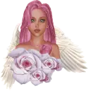 pink rose angel
