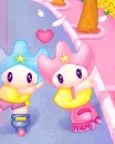 blue & pink lovers skating in the streets