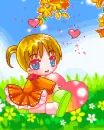 cutie in the meadow waiting for love