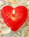 heart candle i love you
