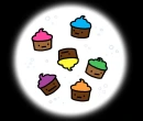 flying vampire cupcakes