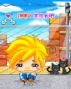 cute blonde little boy with a broken heart crying
