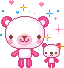 sparkly pink pandas