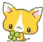 kitty with clover