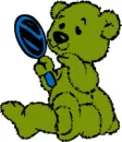 Green bear w/mirror