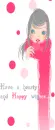 girl with pink scarf