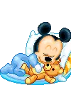 Baby mickey sleeping