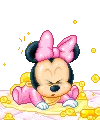 Baby minie playing