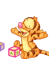 Baby tigger playing