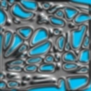silver and blue