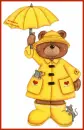 osito bajo la lluvia