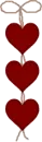 3 hearts