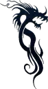 black and blue dragon