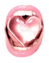 lips with heart in mouth