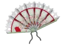 red and white fan