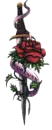 rose and knife
