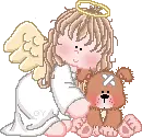 angel with dog