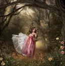 pink dress girl