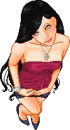 black hair doll