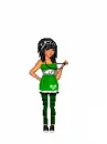 green doll