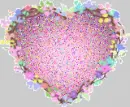 Glittery flowered heart
