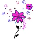 hot pink flowers