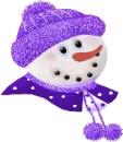 purple snowman