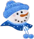 blue snowman