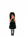 black dress doll