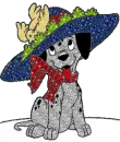puppy with hat on