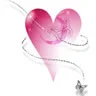 pink heart with butterfly