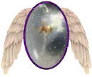 glboe ANGEL with wings