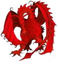 bright RED DRAGON