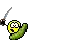 smily on a pickle