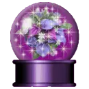 purple flowered globe