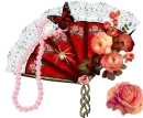 red butterfly fan