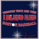 Boston Red Sox Glitter with Name