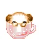 a puppy inside a mug