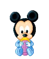 Baby mickey w/bottle