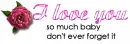 I love you