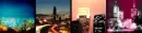 city at twilight, city lights