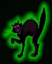 green neon black cat