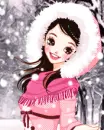 winter pink girl