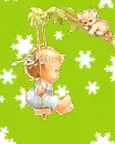 baby girl swinging