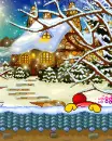 cute girl playing in winter