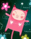 cute & happy flying kitty with a bra !!!