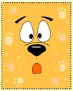 surprised dog face
