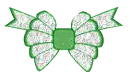 silver & green ribbon