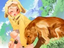 girl w/ her dog