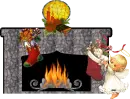 Christmas firelight